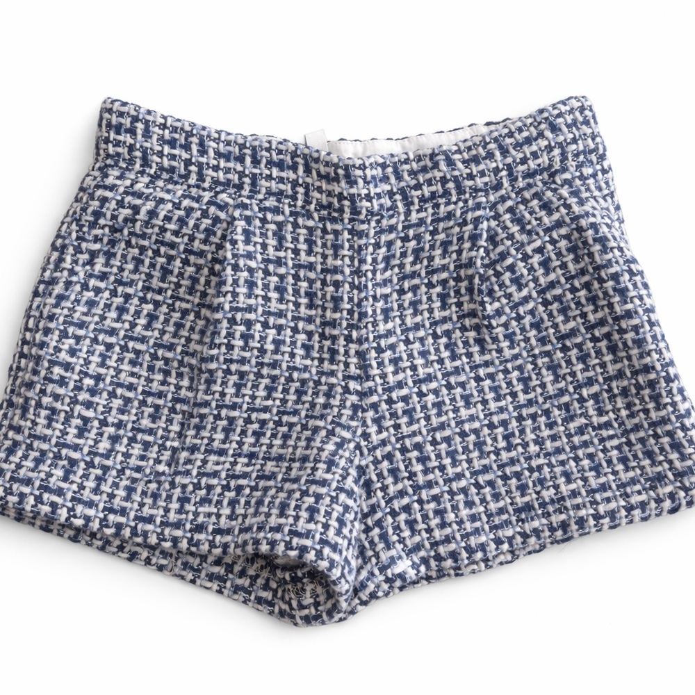 Janie and Jack Tweed Shorts 18-24 Months Navy & White Like New